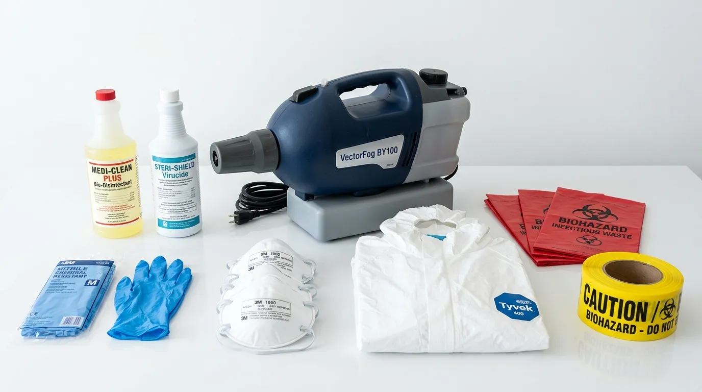 Professional biohazard remediation crew working in Prunedale